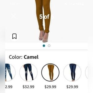 BNWT WOMEN'S LOVER BRAND FASHION STRETCH SKINNY JEANS SIZE XL (12-14) CAMEL